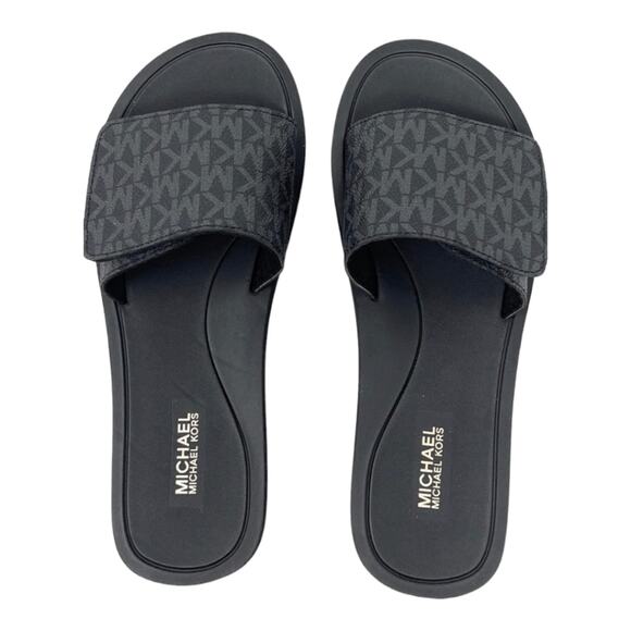 Michael Kors MK Signature Logo Print Wade Slide Women's Size 8 9 New! - Picture 6 of 8